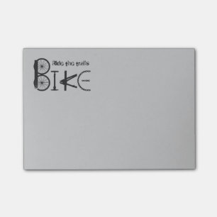 Bike-Graffiti-Zitat auf den Trails Post-it Klebezettel