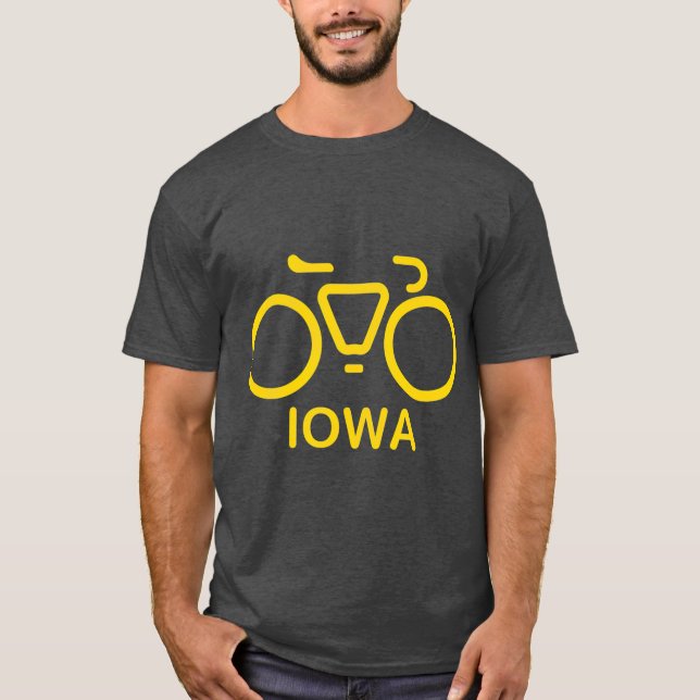 Bike Iowa Cycling Iowa College Theme T-Shirt (Vorderseite)
