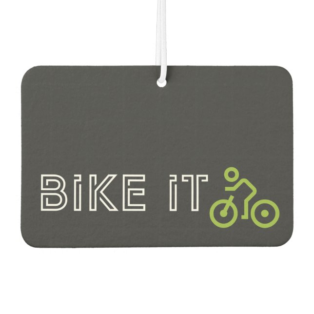 BIKE IT - Green Biking Symbol Autolufterfrischer (Vorderseite)