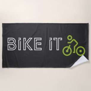 BIKE IT - Green Biking Symbol Strandtuch