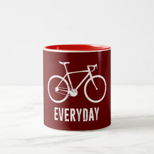 Bike jeden Tag Zweifarbige Tasse