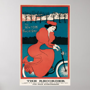 Bike Lady Poster