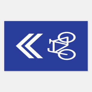 Bike Lane Rechteckiger Aufkleber