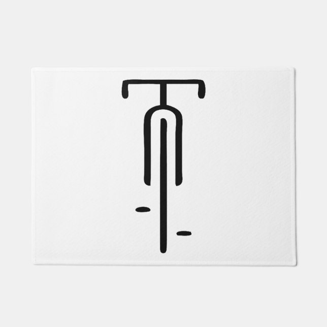 Bike Logo minimal Retro, Radfahren und Lover Fußmatte (Vorderseite)