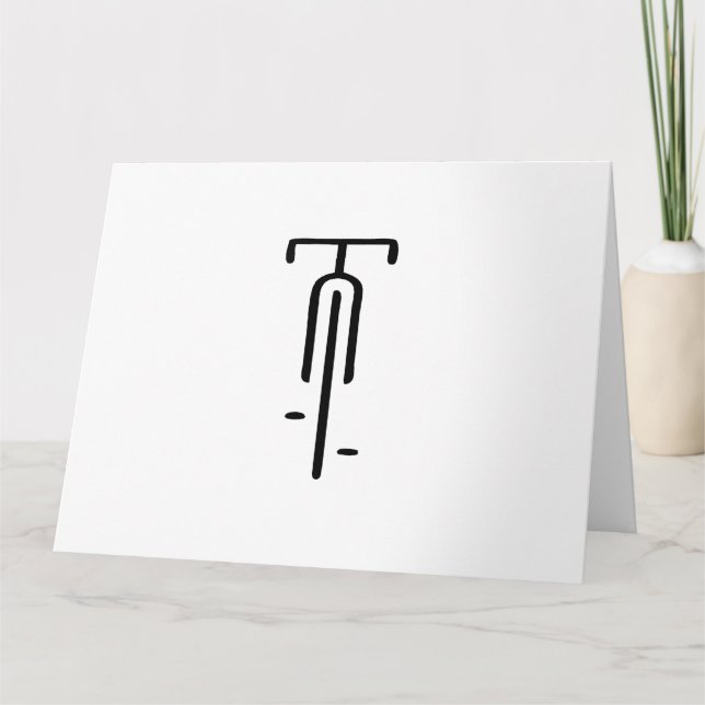 Bike Logo minimal Retro, Radfahren und Lover Karte (Vorderseite)