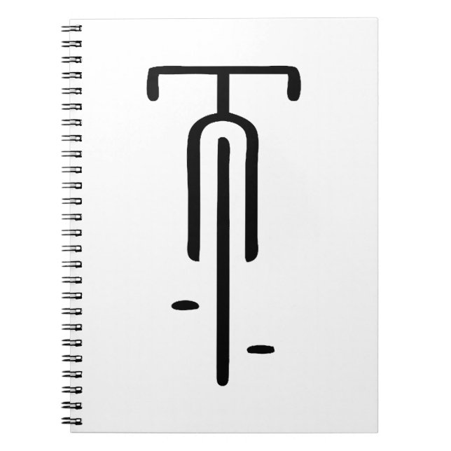 Bike Logo minimal Retro, Radfahren und Lover Notizblock (Vorderseite)