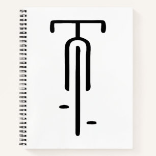 Bike Logo minimal Retro, Radfahren und Lover Notizbuch