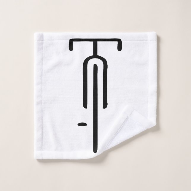 Bike Logo minimal Retro, Radfahren und Lover Waschlappen (Waschlappen)