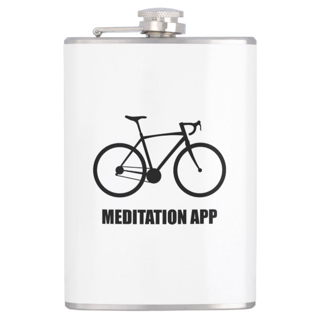 Bike Meditation App Flachmann (Vorderseite)