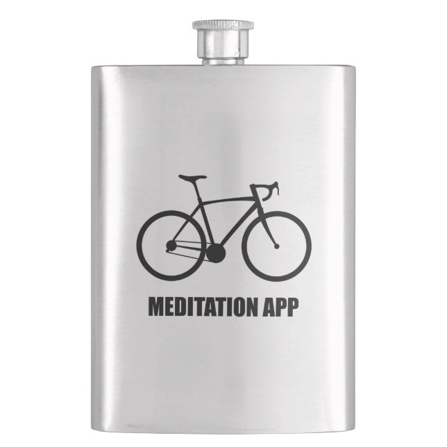 Bike Meditation App Flachmann (Vorderseite)