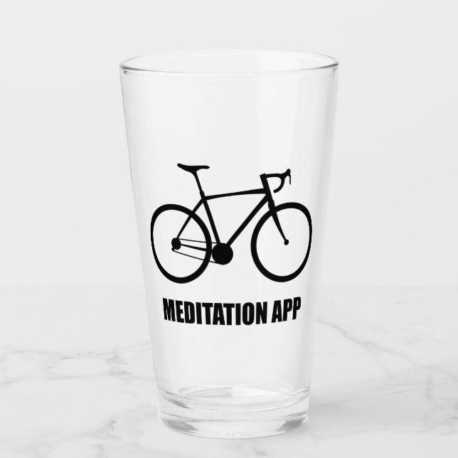 Bike Meditation App Glas (Vorderseite)