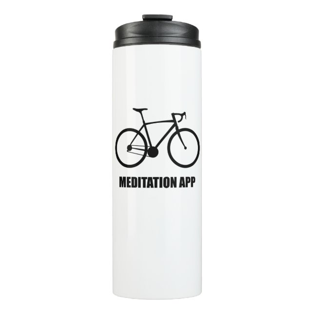 Bike Meditation App Thermosbecher (Vorderseite)