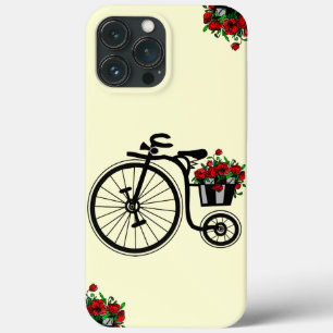 Bike mit Blume iPhone Case - Farbe auswählen