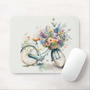 Bike mit Blume Mousepad