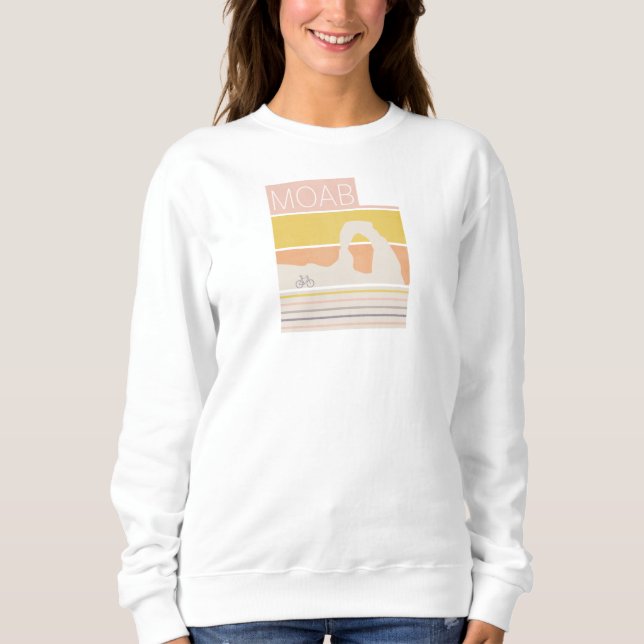 Bike Moab Utah Delicate Arch Sweatshirt (Vorderseite)