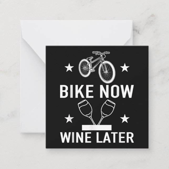 Bike Now Wein Später Sonnenbad Fahrrad Geschenk Mitteilungskarte (Vorderseite)