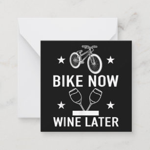 Bike Now Wein Später Sonnenbad Fahrrad Geschenk Mitteilungskarte