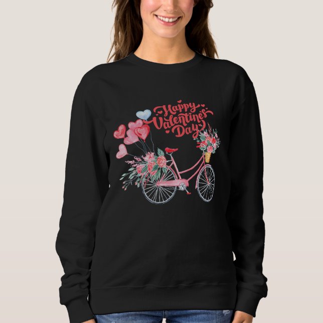 Bike of love and s Valentines Day Sweatshirt (Vorderseite)