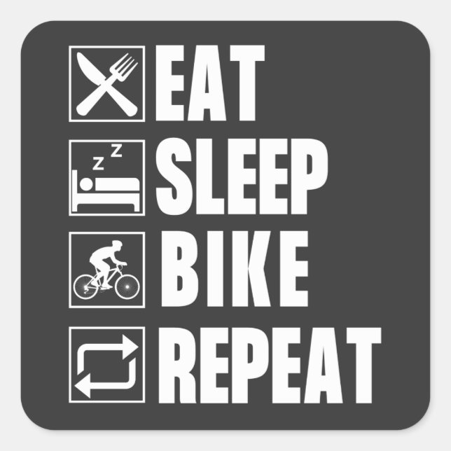 BIKE QUADRATISCHER AUFKLEBER (Vorderseite)