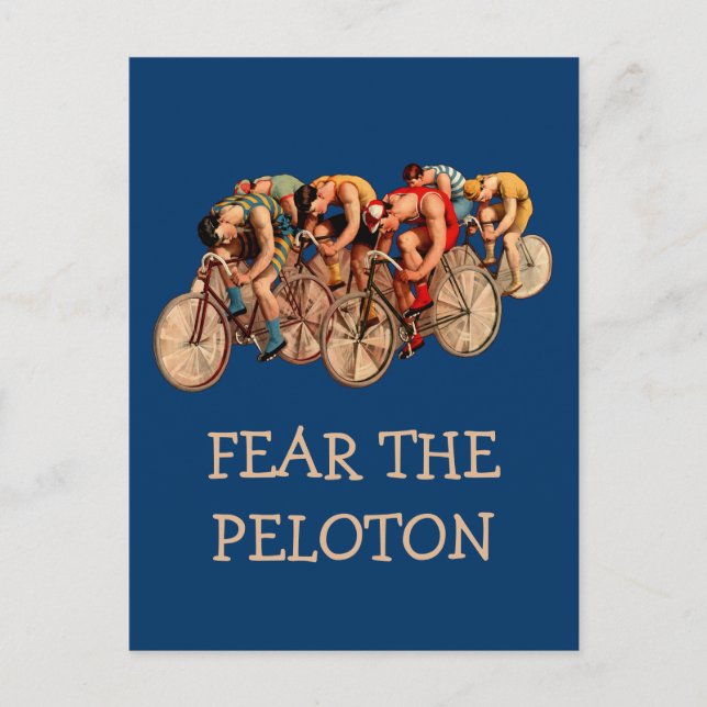 Bike Racing Peloton Spaß Tshirt Postkarte (Vorderseite)