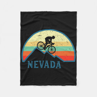 Bike Rider Nevada Mountain Biking Retro Mtb Moutai Fleecedecke