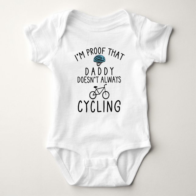 Bike Rider Säugling | Funny Cycling Vater Baby Strampler (Vorderseite)