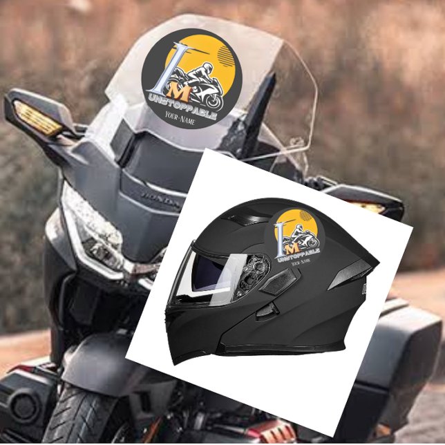 Bike Rider Sun Shines Motivation unaufhaltsam Runder Aufkleber (Von Creator hochgeladen)