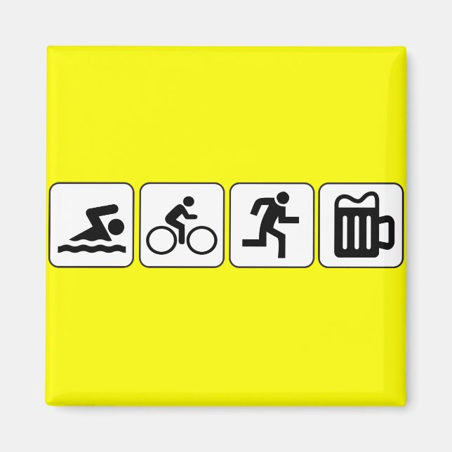 Bike Run Drink Magnet (Vorne)