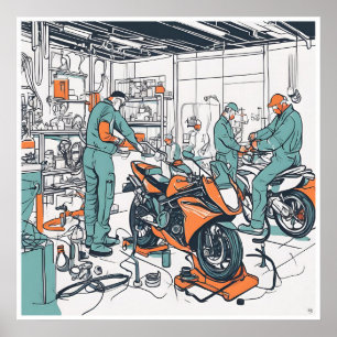 Bike Shop - Art Print Poster