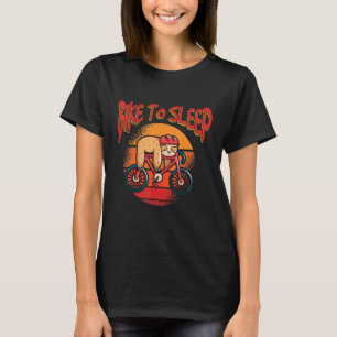 Bike Sleep Niedlich Sloth Animal Biker Bicycle T-Shirt