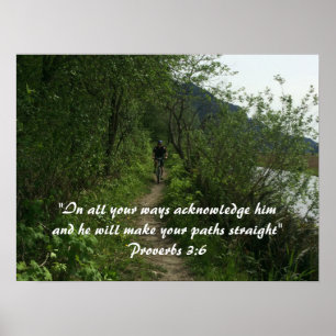 Bike Trail With Scripture Verse Poster