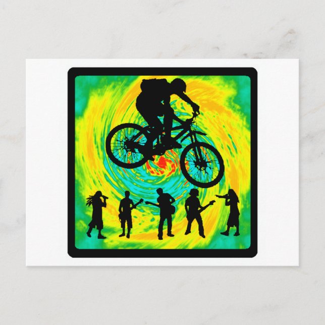Bike Triple Jump Postkarte (Vorderseite)