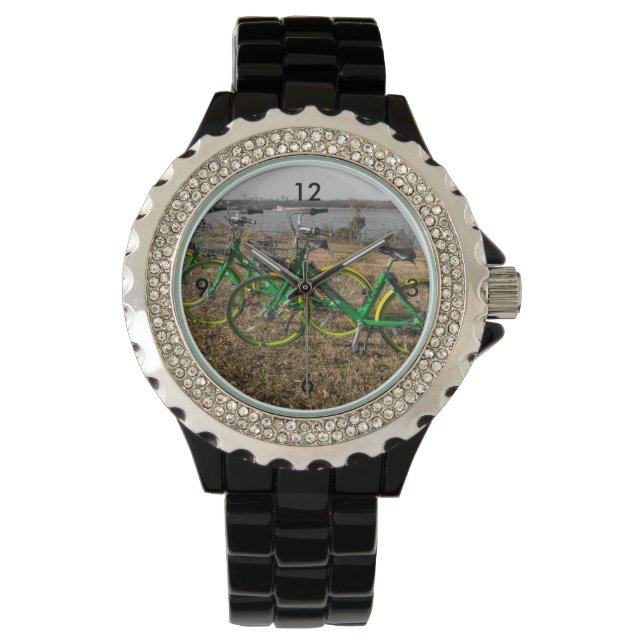Bike Triplets Armbanduhr (Vorderseite)