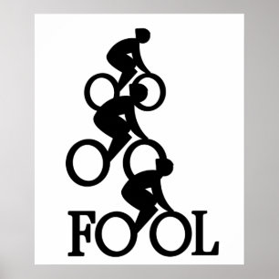 Bike Verrückter - Geschenk für Radfahrer-Fan Poster