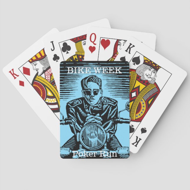 Bike Week Poker Führen Sie ein individuell anpassb Spielkarten (Rückseite)