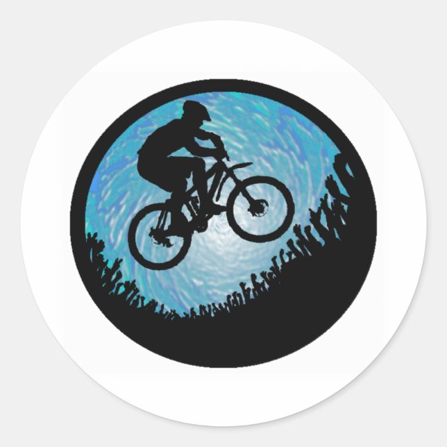 Bike Wide Open Runder Aufkleber (Vorderseite)