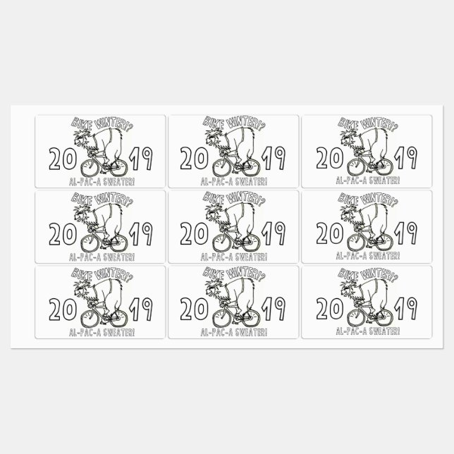 Bike Winter 2019 Alpaca Sweater Sticker (Blatt)
