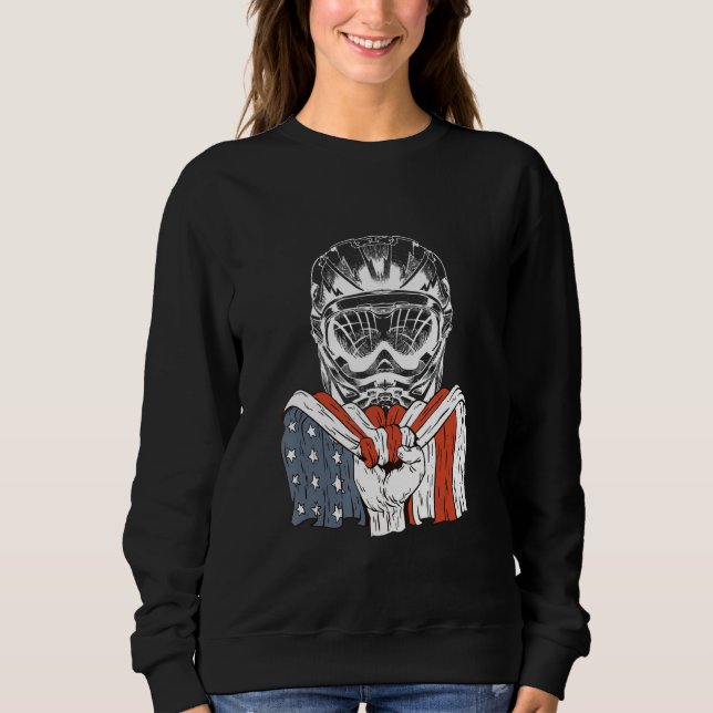 bike with American Flag Sweatshirt (Vorderseite)