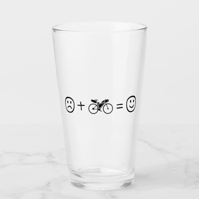 Bikepack macht dich glücklich glas (Vorderseite)
