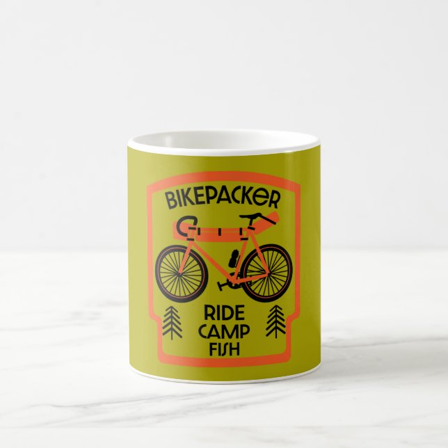 Bikepackerfisch und Campingplatz Kaffeetasse (Mittel)