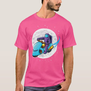 Biker Astronaut Kosmonauten Raumsondenplaneten T-Shirt