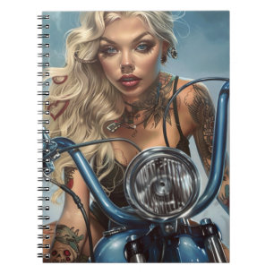Biker Babe11 Notizblock