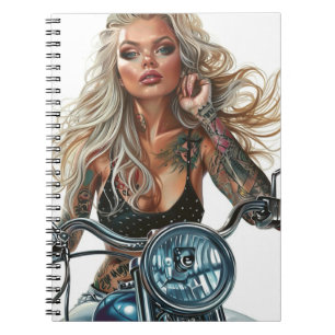 Biker Babe12 Notizblock