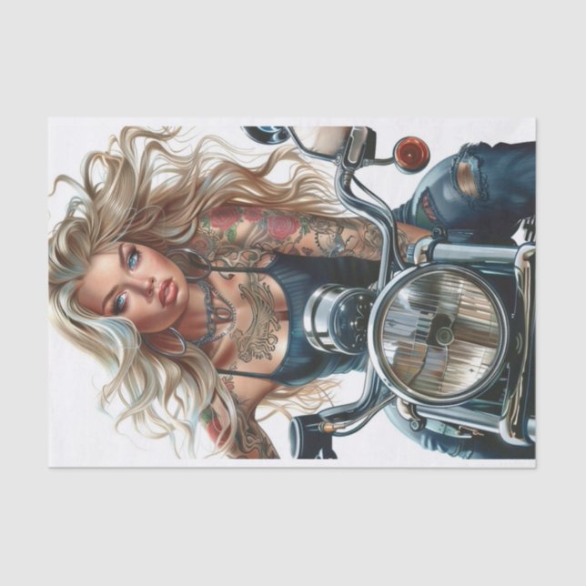 Biker Babe15 Seidenpapier (Vorderseite)