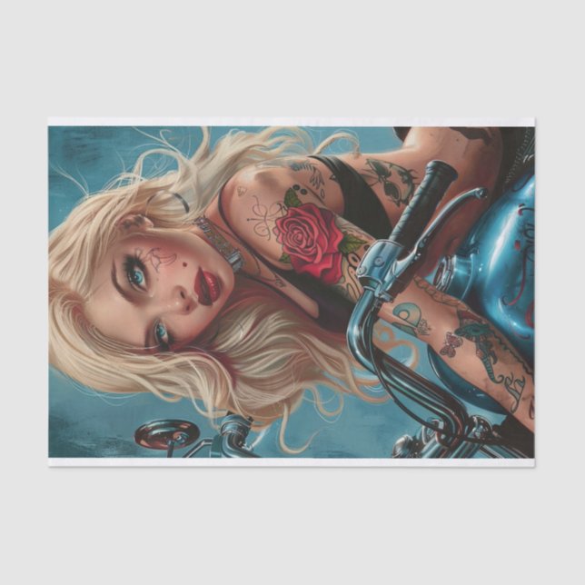 Biker Babe4 Seidenpapier (Vorderseite)