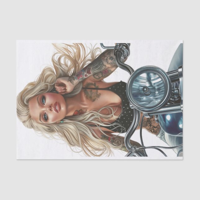 Biker Babe9 Seidenpapier (Vorderseite)