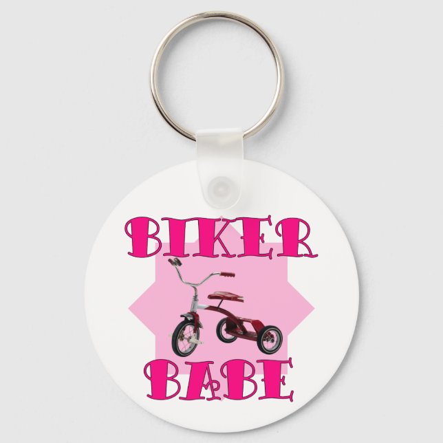 Biker Babe /pink Schlüsselanhänger (Vorderseite)