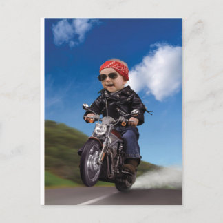 Biker Babe Postkarte