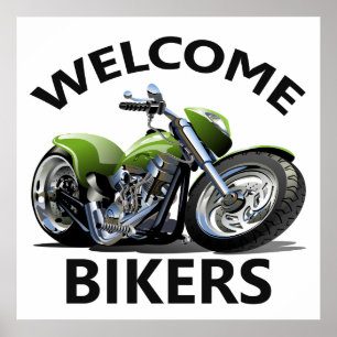 Biker Begrüßungszeichen Poster