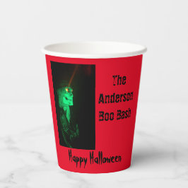 Biker Billy Halloween Skeleton Blood Red Pappbecher